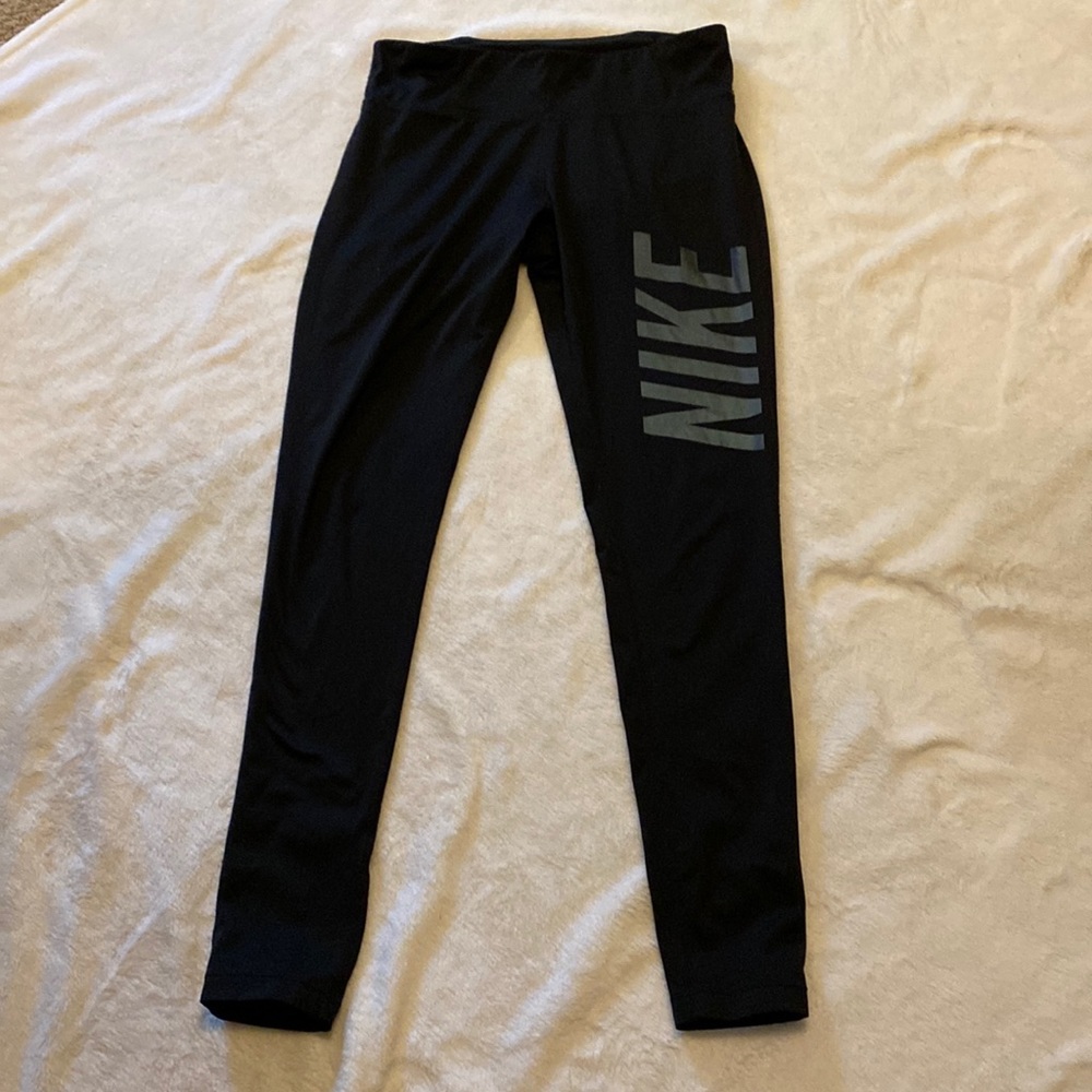 Nike Activewear Pants Womens Medium  Black Dri Fit Spandex Blend